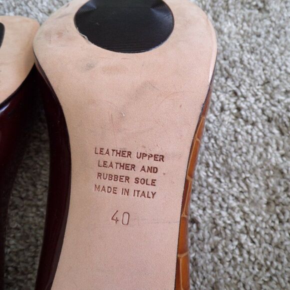 Nwot Anyi Lu ITALIAN leather heels 40 - Picture 8 of 8